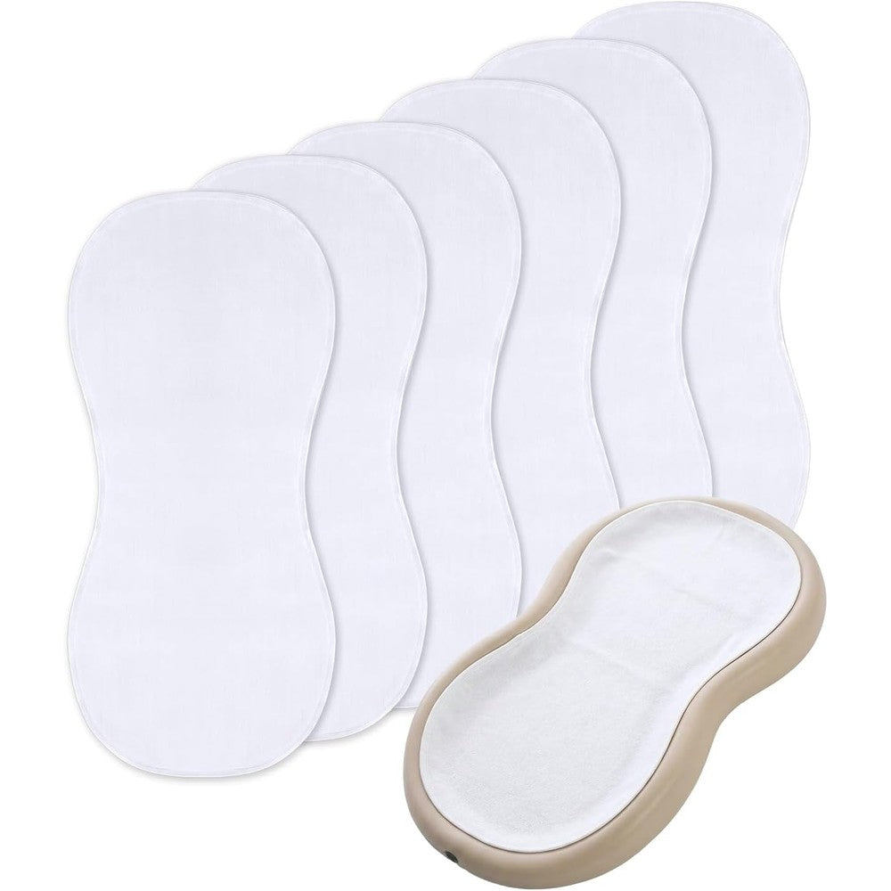Dollform 6 Pcs Changing Pad Liner Compatible With Keekaroo Peanut Changer Quilted Thicker Non-Slip Reusable Machine Washable Waterproof Table Liner... - Image 1