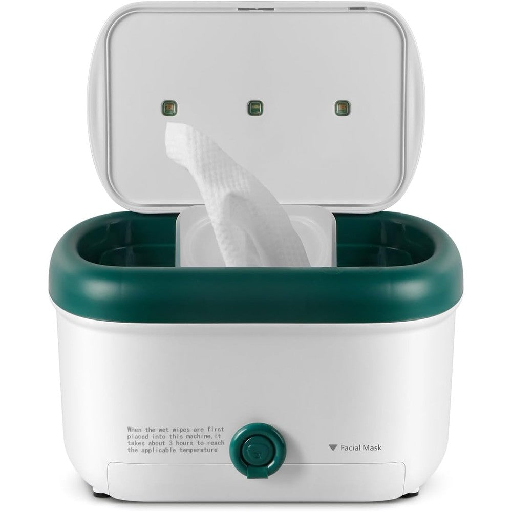 Legit baby wipe warmer front view with UV-C light indicator