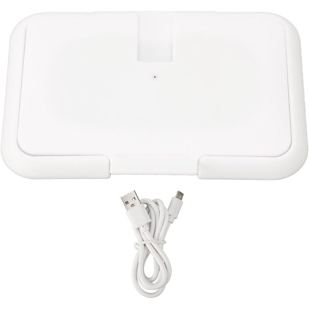 Naroote USB baby wipe warmer white front view for diapering