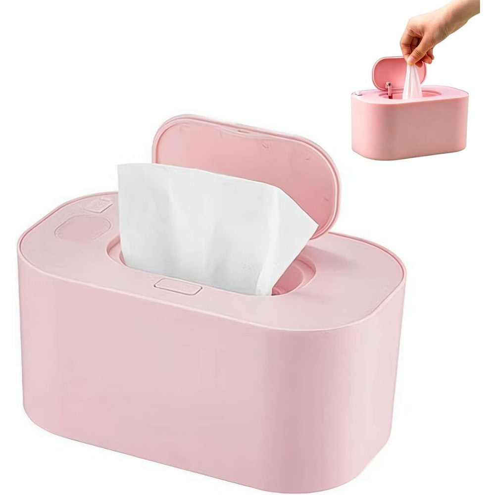 Spacnana portable baby wipe warmer pink front view