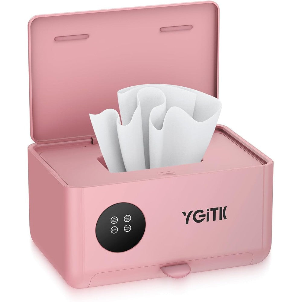 Cmanlnyk portable baby wipe warmer front view with digital display