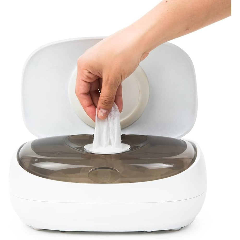 Prince Lionheart Evo Wipes Warmer front view showing clear lid