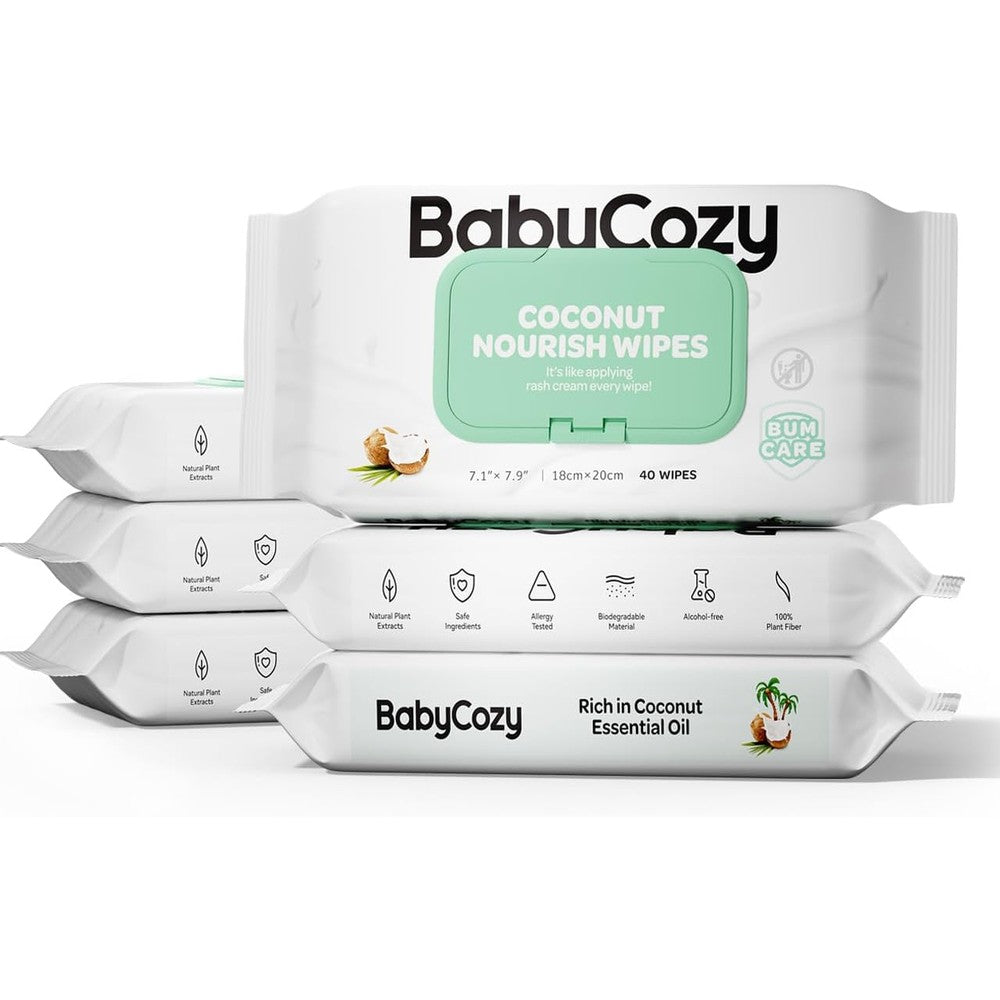 Babycozy Sensitive 2-in-1 Moisturizing Baby Wipes front packaging view