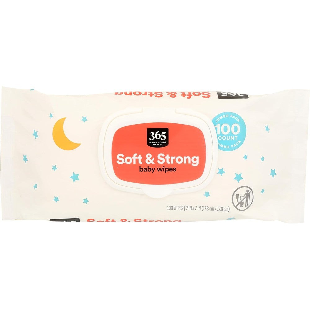 365 by Whole Foods Market Soft and Strong Baby Wipes front packaging view