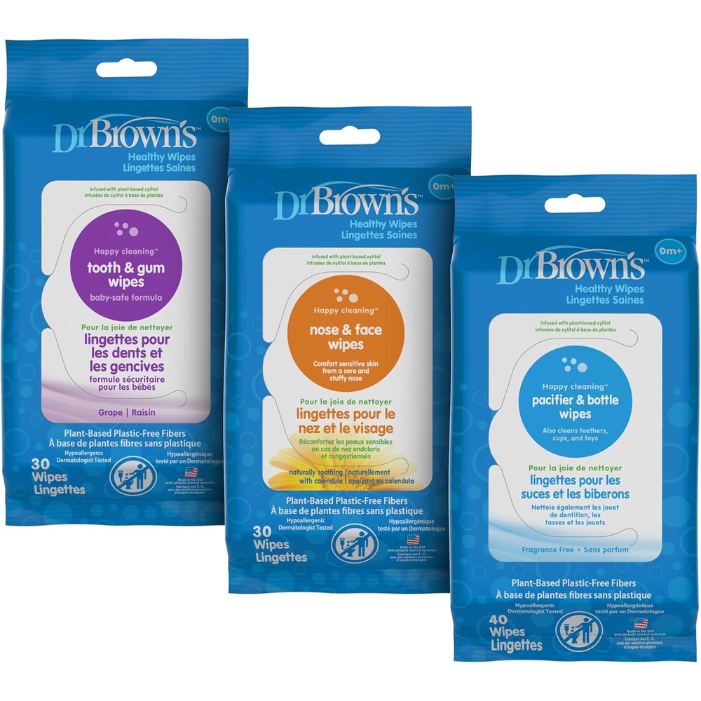 Dr. Brown's Healthy Wipes Variety Pack front view