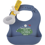 Mud Pie children golf bib and rattle set front view