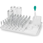 Oxo Tot Bottle Drying Rack Gray front view on kitchen counter