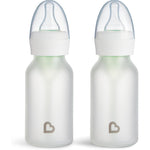Munchkin Bond Silicone Coated Glass Baby Bottles front view 2 pack white