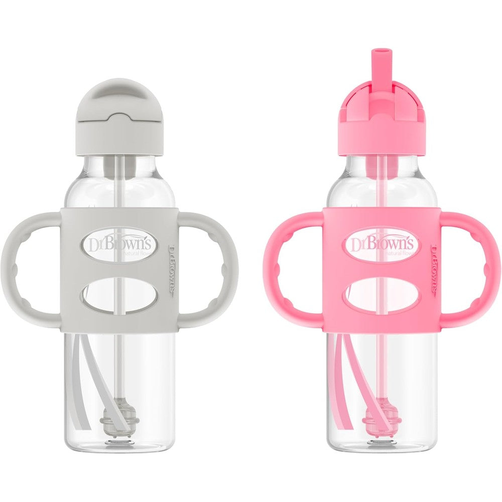 Dr. Brown's Milestones Narrow Sippy Straw Bottle front view