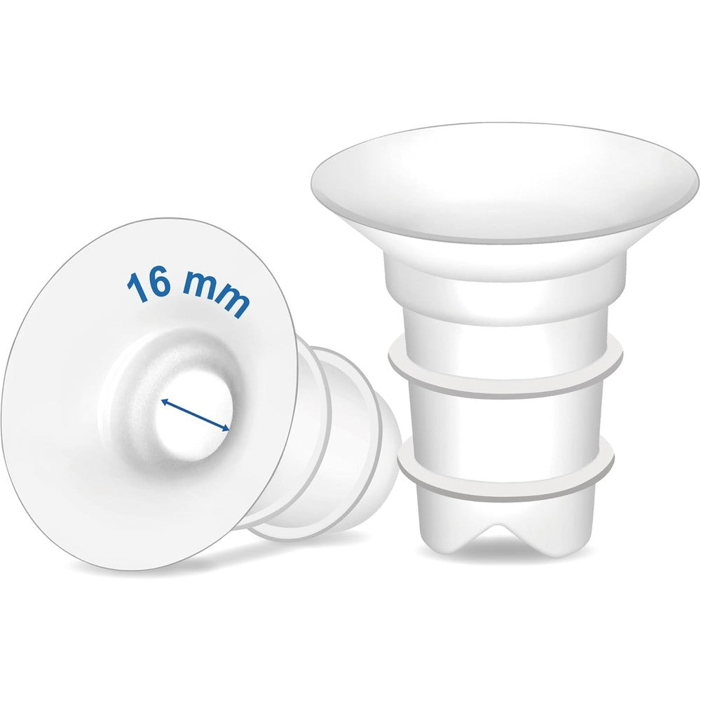 Maymom 16mm flange inserts front view for breast pumps