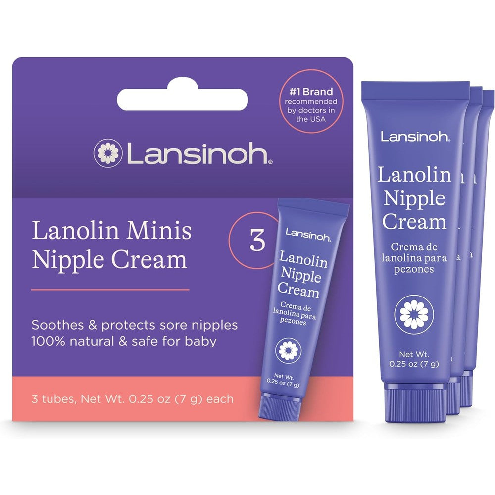 Lansinoh Lanolin Nipple Cream 3 pack front view