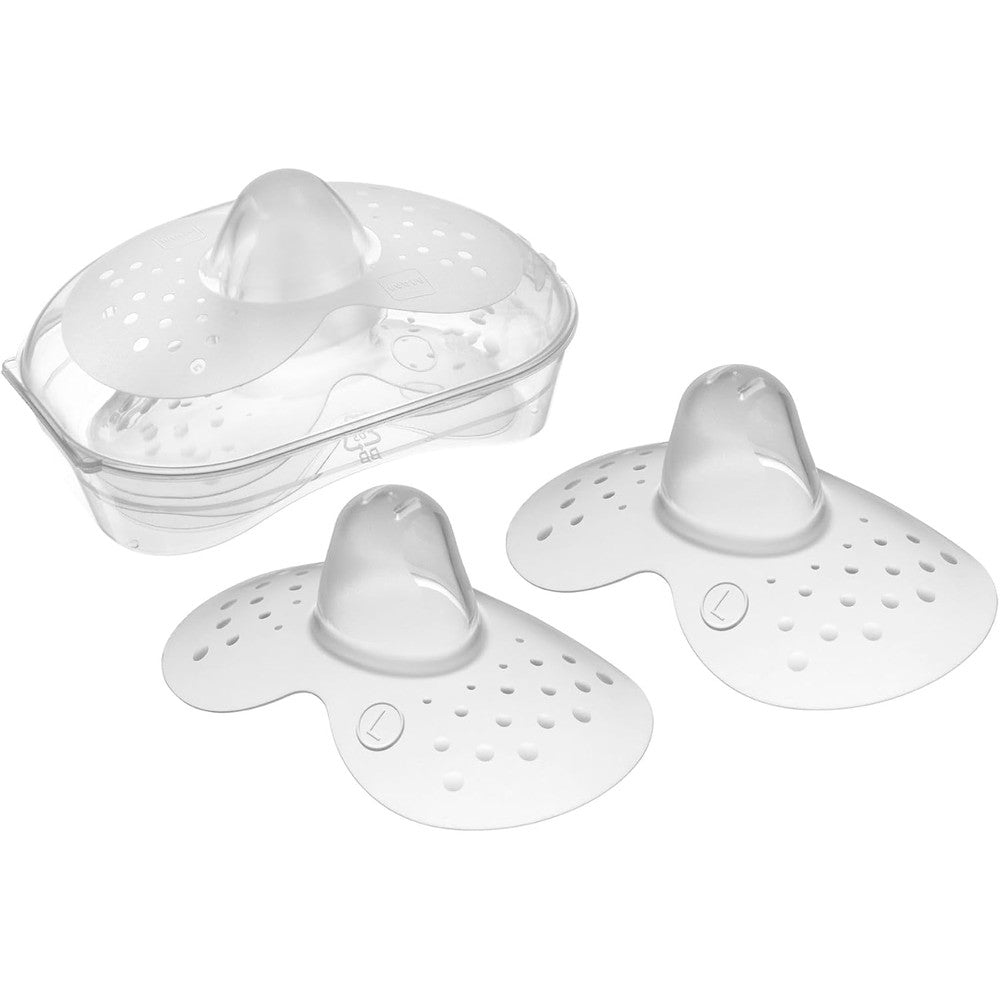 MAM Breastfeeding Nipple Shields with Sterilizing Storage Case front view