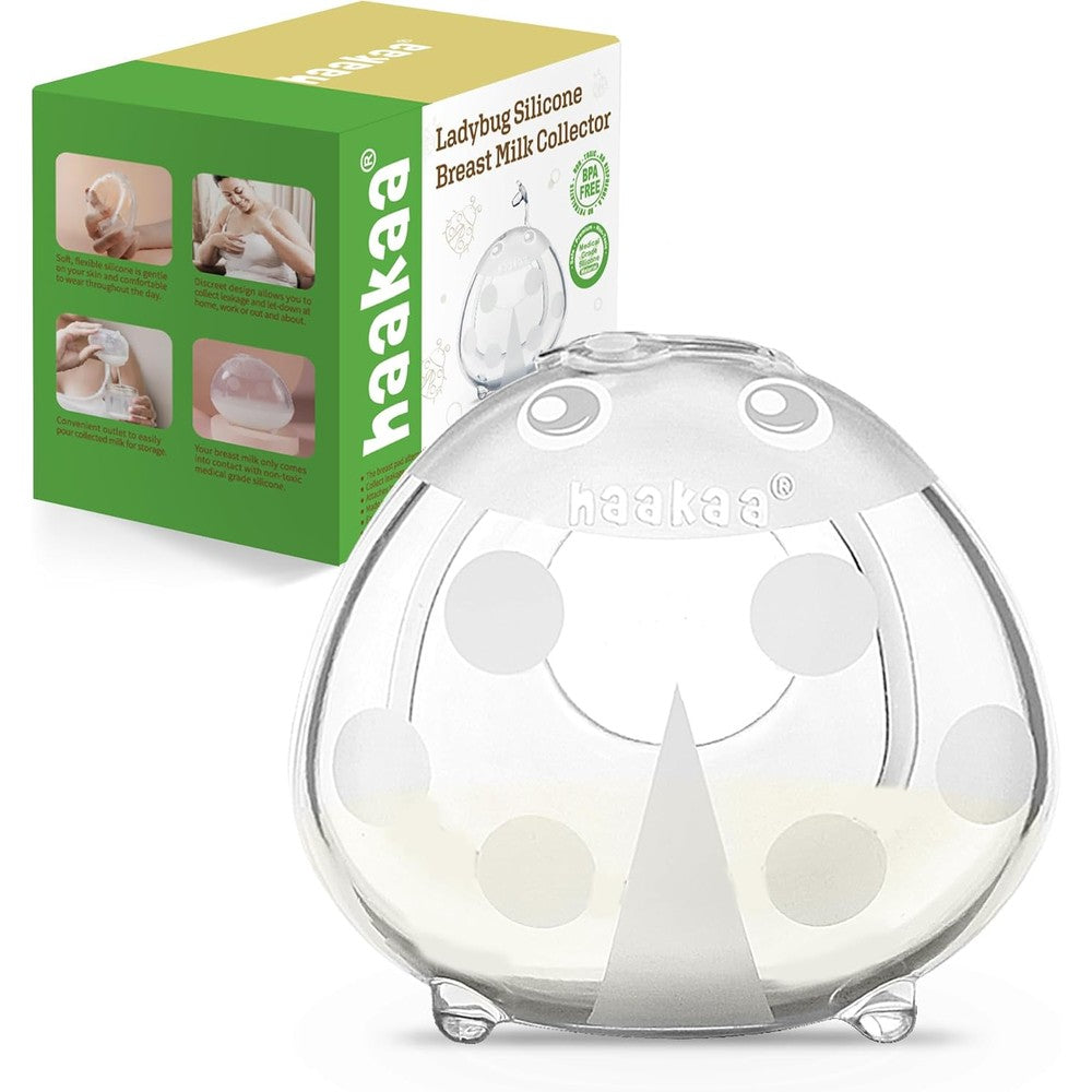 Haakaa Ladybug Silicone Milk Collector front view wearable cup