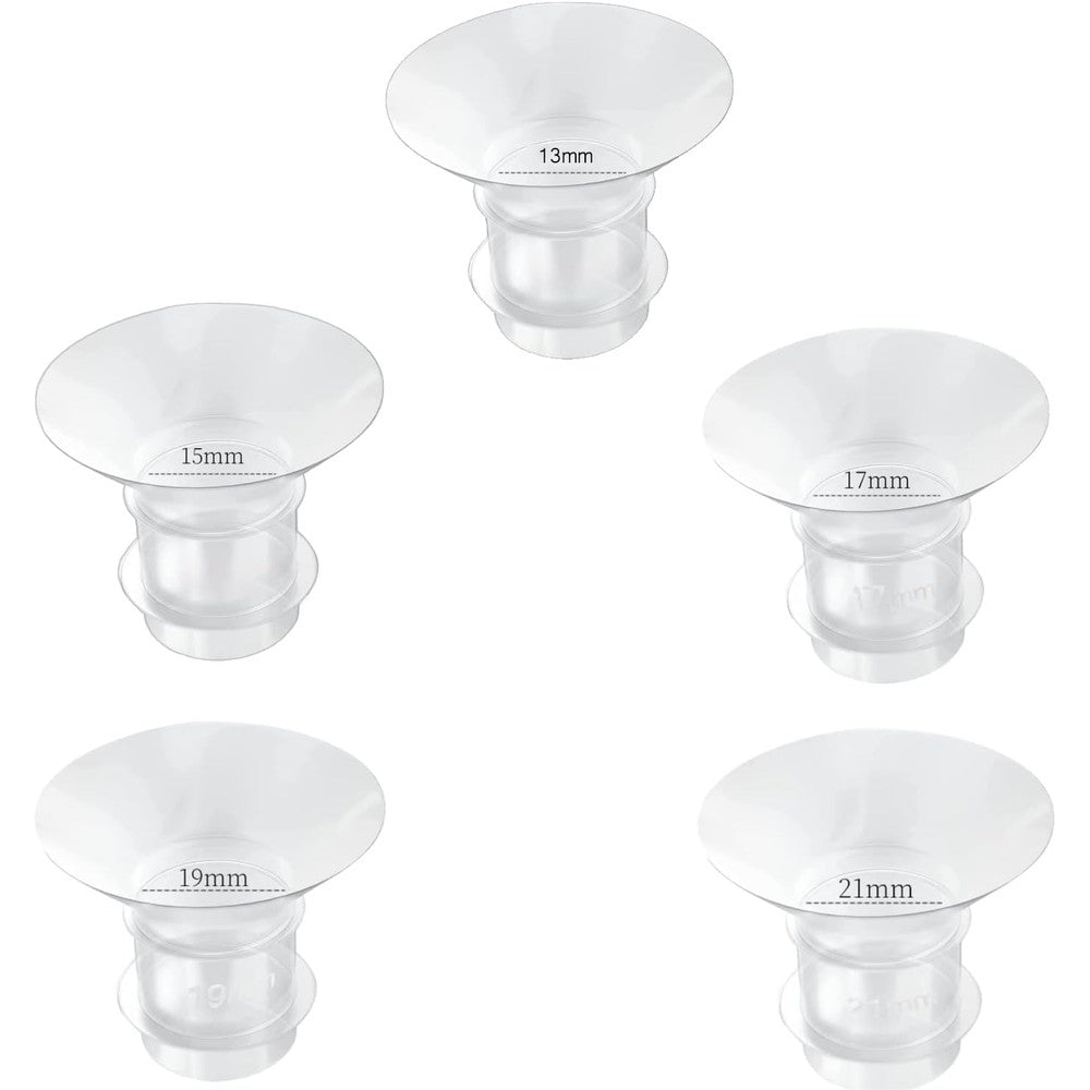 Trymall 5-piece flange insert set for breast pumps
