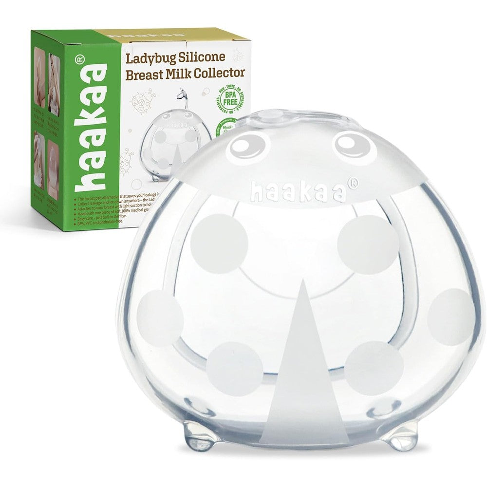 Haakaa Ladybug silicone breast milk collector front view