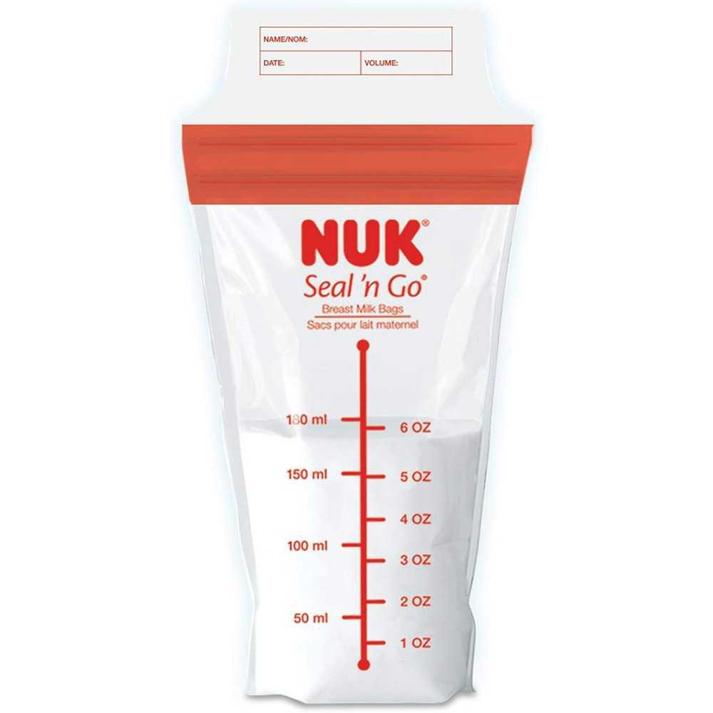 NUK Simply Natural Seal N Go Breast Milk Bags front view packaging