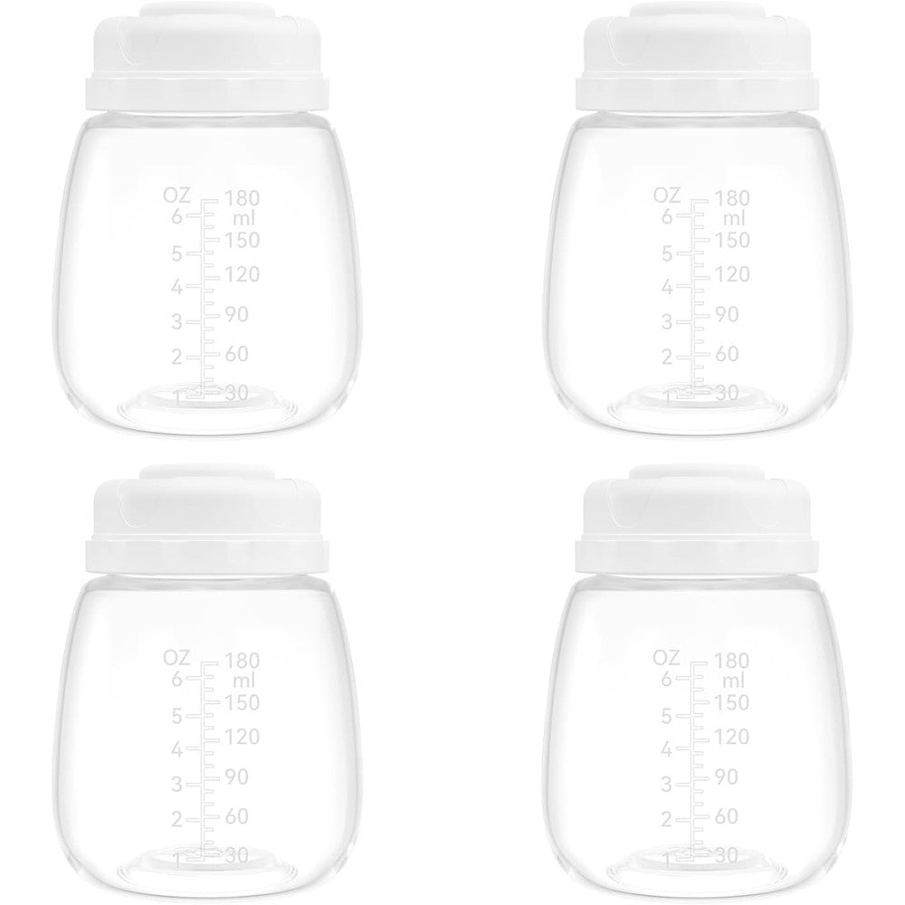 Gotocut breast milk collection and storage bottles 4 pack front view