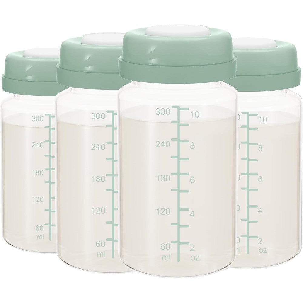 Tovvild 10 fluid ounce breast milk storage bottle set front view