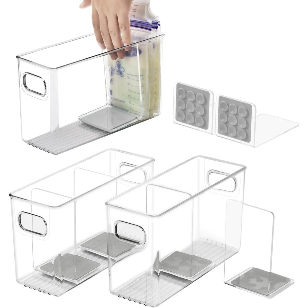 Ugotfeels breastmilk storage container set with L-shaped dividers