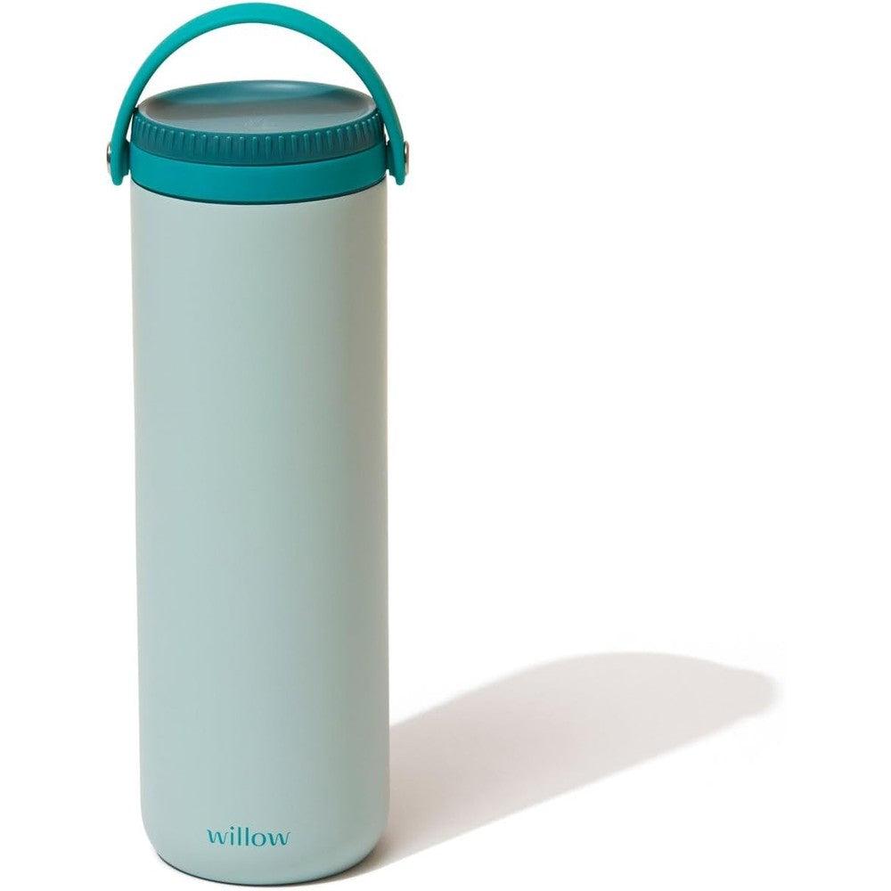 Willow portable breast milk cooler teal front view