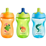 Tommee Tippee Sportee Water Bottle pack of 3 in orange green and blue