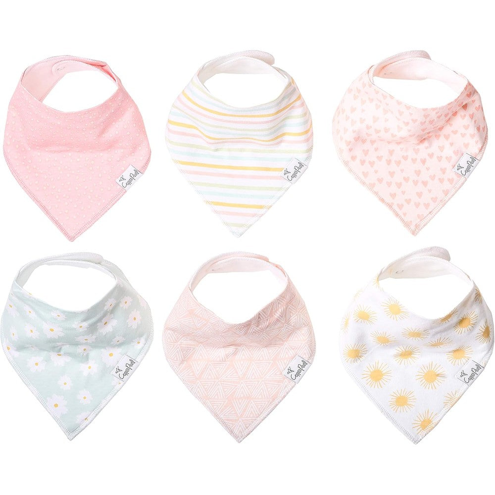 Copper Pearl Sunny Set baby bandana bibs front view