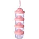 Excefore baby milk powder formula dispenser front view stackable green container