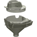 Baby Brezza Formula Pro Mini Replacement Funnel and Cover front view grey color spare part