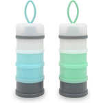 LADISO Baby Formula Dispenser front view showcasing the four layer stackable portable milk powder container design.