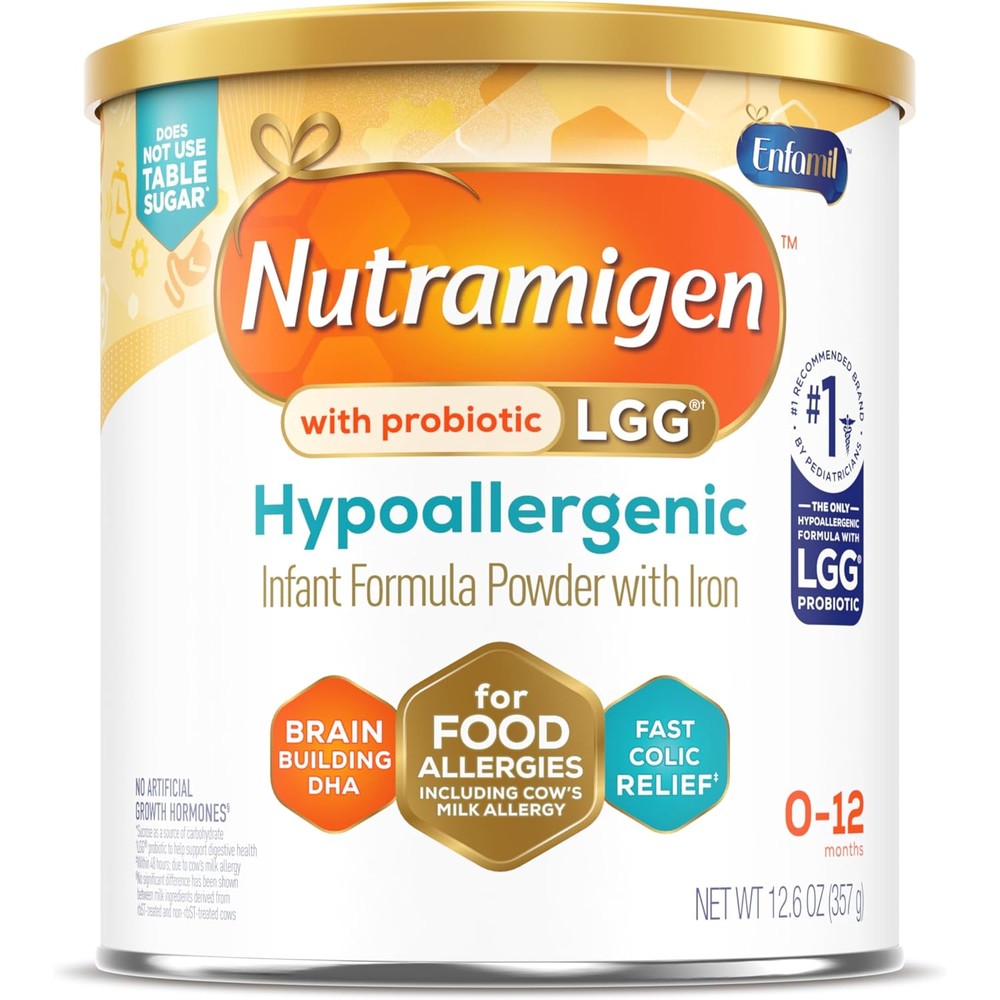 Enfamil Nutramigen Hypoallergenic infant formula can front view