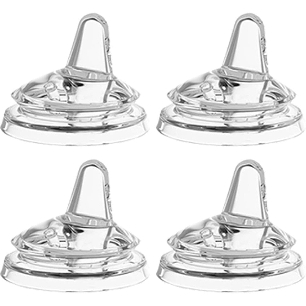Zafflerva Sippy Spout Nipples pack of four front view for baby bottle transition