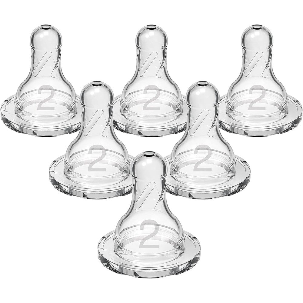 Dr. Brown's Natural Flow Level 2 Narrow Silicone Nipples front view
