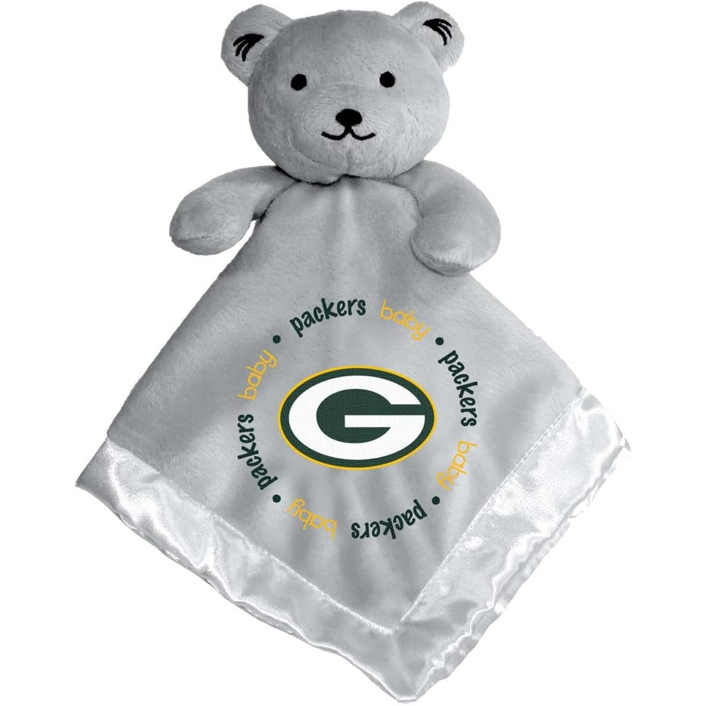 Baby Fanatic NFL Green Bay Packers Security Bear front view soft plush blanket for infants