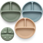 Eascrozn 3 Pack Divided Suction Plates For Toddler Dining