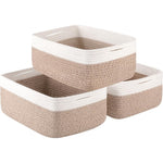 OIASKET woven storage baskets front view filled with toys on a nursery shelf
