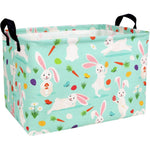 ASKETAM fabric easter basket front view showcasing rabbit magician egg design