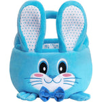 HiChen Easter basket empty bunny front view plush holiday bucket