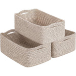 Goodpick storage baskets for organizing front view three pack