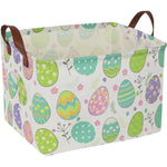 NTAOHAMPER colorful Easter egg storage basket front view for kids toy organization