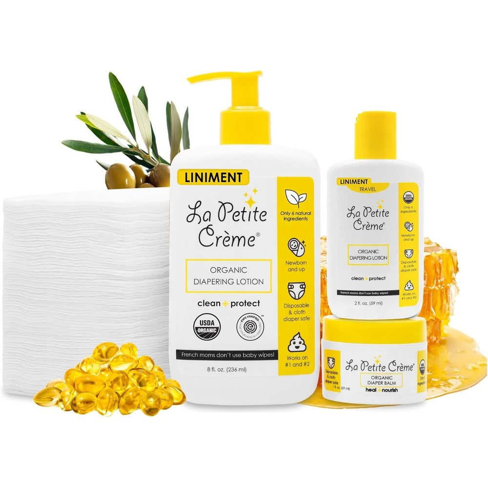 La Petite Creme Premium French Diapering Gift Set front view