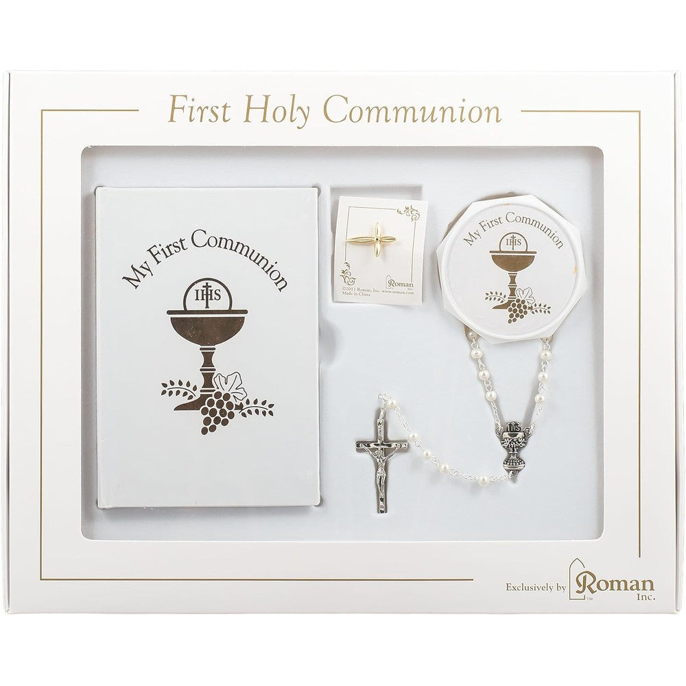 Roman 5-piece first communion gift set for girls front view