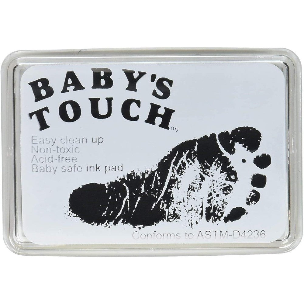 Baby's Touch Baby Safe Reusable Hand And Foot Print Ink Pad front view for newborn keepsakes