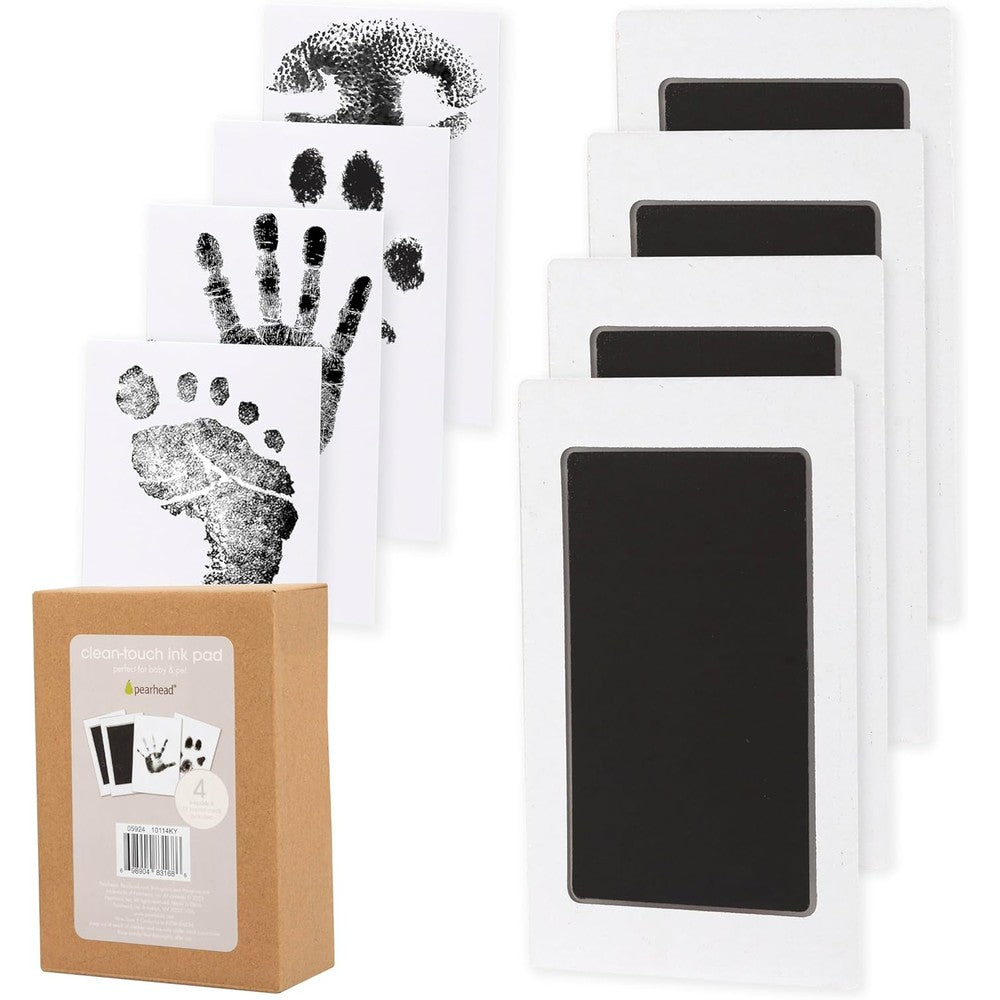 Pearhead Clean-Touch Ink Pad 4-Pack Kit front view showing product packaging.