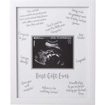 Tiny Ideas sonogram signature frame guest book front view displaying ultrasound photo layout