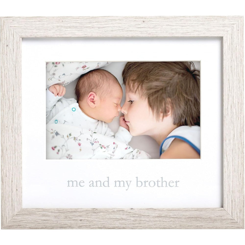 Kate & Milo Rustic Me & My Brother Frame front view wooden sibling keepsake photo frame