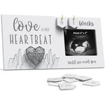 Eurset baby sonogram picture frame front view showing ultrasound photo slot and countdown numbers