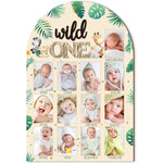 R HORSE My First Year Photo Frame Board front view showcasing 12 months milestone slots