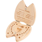 Annhua wooden baby tooth keepsake box front view