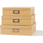 Soul and Lane decorative storage boxes set of three front view