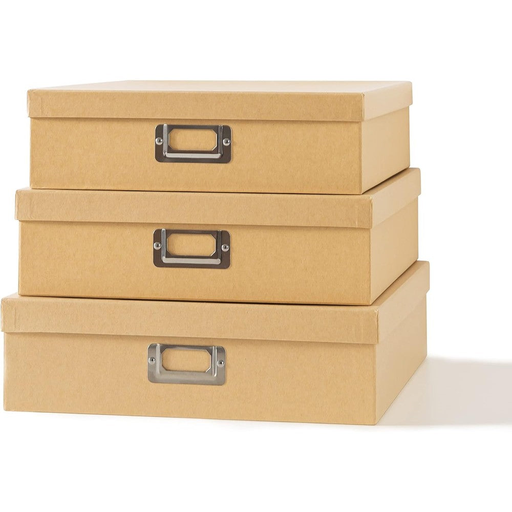 Soul and Lane decorative storage boxes set of three front view